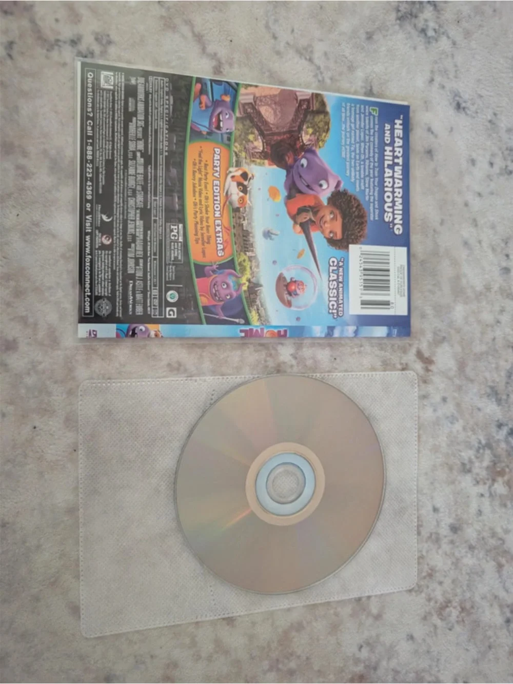 Dreamwork’s HOME:  PARTY EDITION Dvd Or Blu-Ray Featuring Oh, Tip, & Pig The Cat